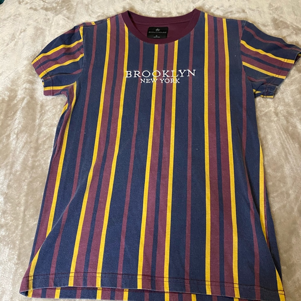 Striped short sleeve top